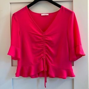 Pink lightly used blouse.  Cute with jeans or shorts!